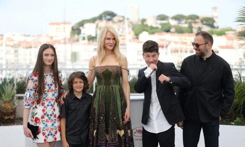 (From left) British actress Raffey Cassidy, US actor Sunny Suljic, Australian actress Nicole Kidman, Irish actor Barry Keoghan and Greek director Yorgos Lanthimos on May 22, 2017 at the Cannes Film Festival