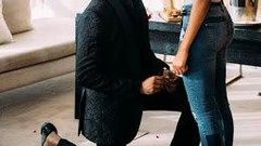 Banky W proposing to Adesua Etomi