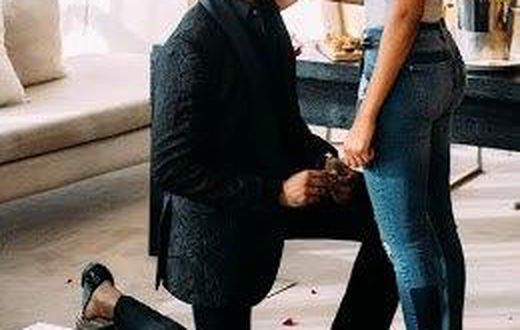 Banky W proposing to Adesua Etomi