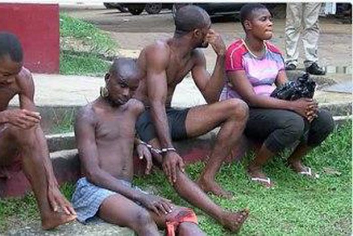 Ukame Ubong was paraded alongside other offenders at the Cross River State Police Command.