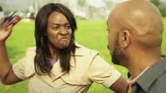woman slapping man