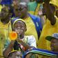A South African Mamelodi Sundowns' football club fan blows a vuvuzela prior to the start of the CAF Champions League final match on October 23, 2016 at the Army stadium in Borg el-Arab, near Alexandria