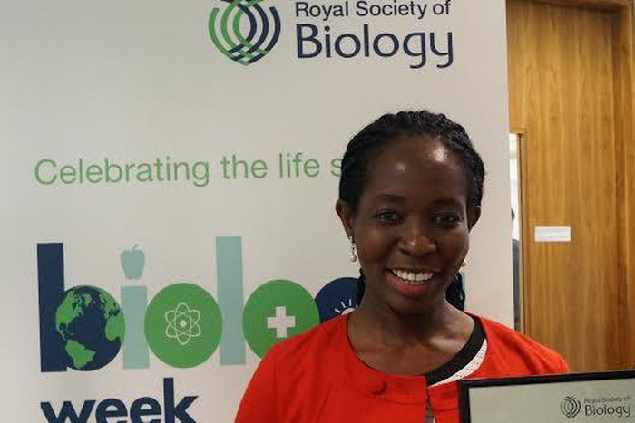 Angela Hephzi Tagoe with her award