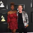 Kah-Lo and British DJ Riton at the 59th annual Grammy Awards