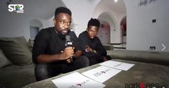 Sarkodie with Strongman during the signing
