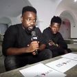 Sarkodie with Strongman during the signing