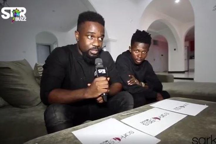 Sarkodie with Strongman during the signing