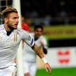 Ciro Immobile celebrates after scoring for Italy in a World Cup qualifier against Macedonia on October 9, 2016 in Skopje