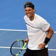 Spain's Rafael Nadal celebrates his victory over Russia's Alexander Zverev in their men's singles third round match on day six of the Australian Open tennis tournament in Melbourne on January 21, 2017