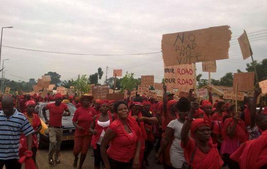Protestors in Volta Region