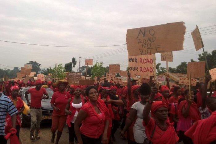 Protestors in Volta Region