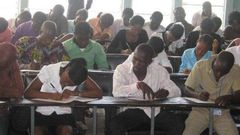 Students during an exam