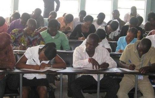 Students during an exam
