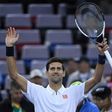 World number one Novak Djokovic celebrates after beating Vasek Pospisil at the Shanghai Masters on October 13, 2016