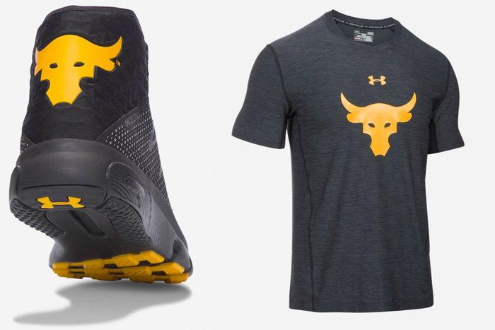 The Rock's new Under Armour shoe and shirt, Project Rock.