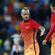 Roma's midfielder Radja Nainggolan (L) celebrates with teammate's midfielder Kevin Strootman at the end of the Italian Serie A football match against Udinese January 15, 2017