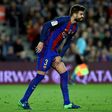 Barcelona's defender Gerard Pique tat the Camp Nou stadium in Barcelona, on November 19, 2016