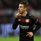 Leverkusen's midfielder Vladlen Yurchenko celebrates scoring the opening goal during the UEFA Champions League group E match between Bayer 04 Leverkusen and AS Monaco FC in Leverkusen, western Germany, on December 7, 2016