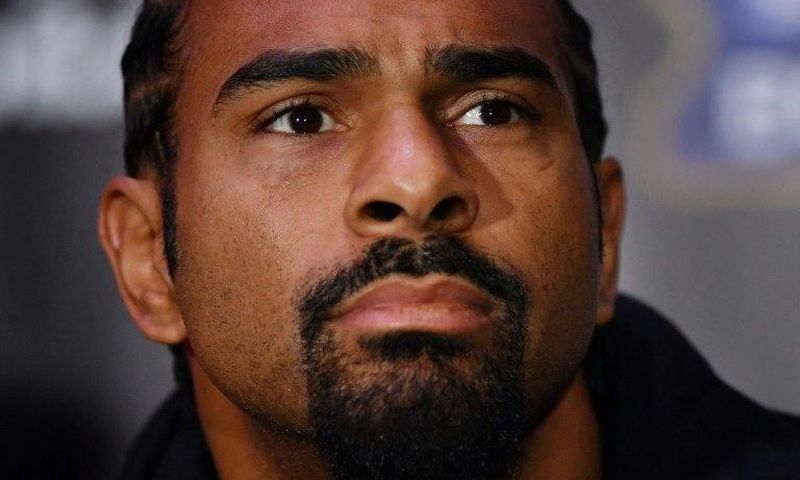 British boxer David Haye speaks during a press conference in east London on March 2, 2017 ahead of his heavyweight boxing bout against Tony Bellew
