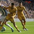 Dele Alli (centre) scored to rescue a point for Tottenham Hotspur in a 1-1 draw away to West Bromwich Albion