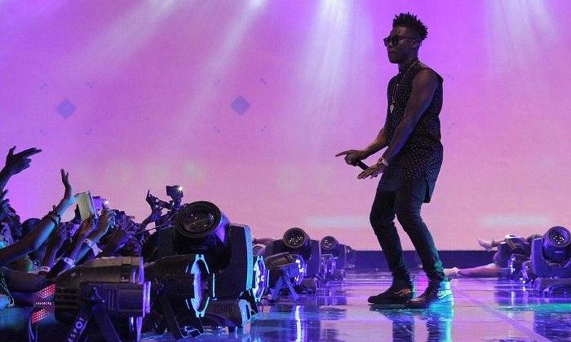 Reekado Banks during a live performance.