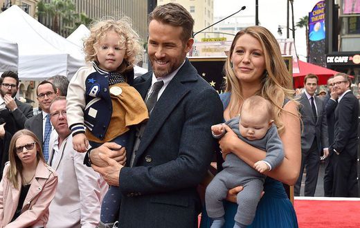 Hollywood couple, Ryan Reynolds and Blake Lively with their adorable daughters.