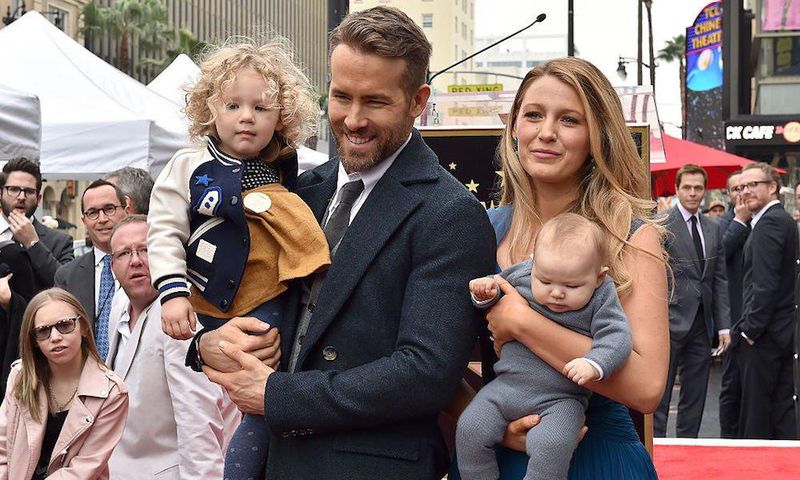 Hollywood couple, Ryan Reynolds and Blake Lively with their adorable daughters.