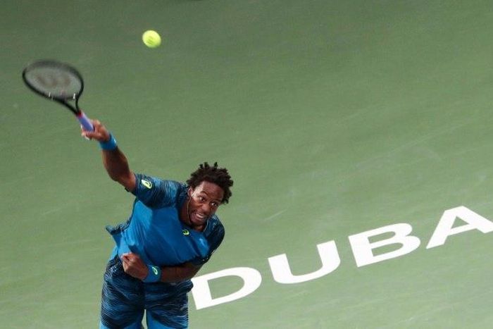 France's Gael Monfils, pictured on March 2, 2017, has a tear in his left achilles heel