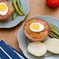 Garden egg stew and boiled potatoes