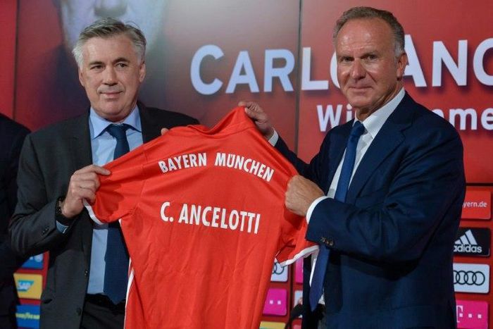 Carlo Ancelotti (left) and Karl-Heinz Rummenigge agree that the Bayern Munich team need a better attitude