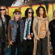 L-R: Musicians Tom Hamilton, Brad Whitford, Joe Perry, Steven Tyler and Joey Kramer of Aerosmith will start a "farewell" tour on May 17, 2017 in Tel Aviv