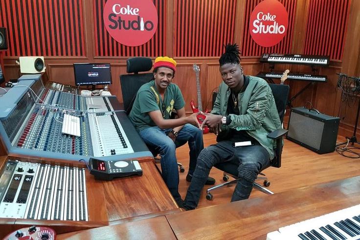 Stonebwoy and Haile Roots inside Coke Studio Africa