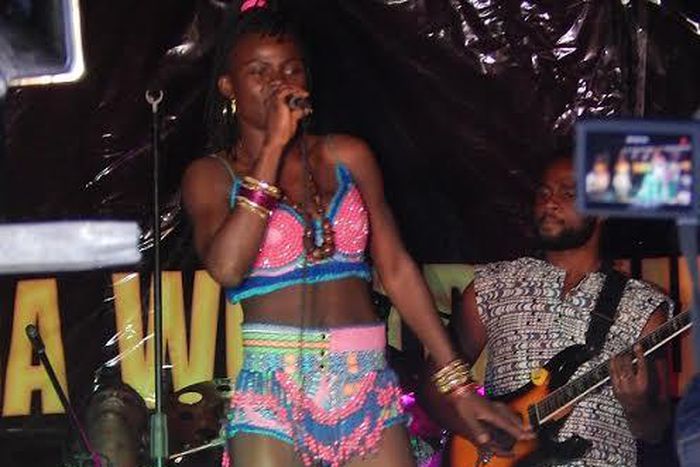 Wiyaala performing at Djimba World Music Festival held on Friday, December 23 at the Wa Community Centre.