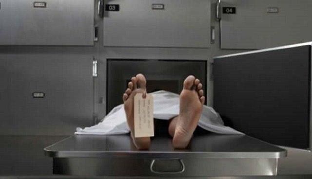 A man's corpse.