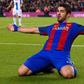 Barcelona's forward Luis Suarez celebrates a goal on December 18, 2016