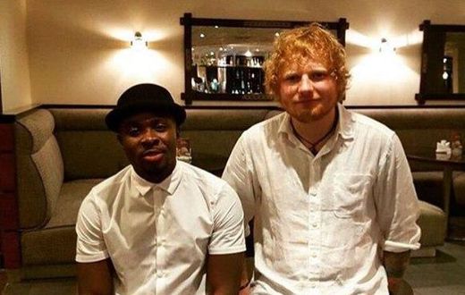 Ed Sheeran and Fuse ODG in the studio in Ghana
