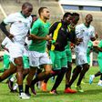Zimbabwe's national football team ('The Warriors') players attend a training session at the National Sports Stadium in Harare, on January 6, 2017, ahead of the upcoming 2017 Africa Cup of Nations in Gabon