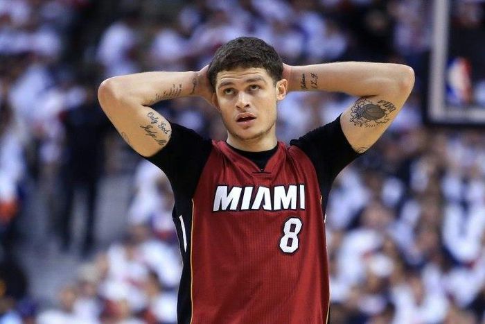 Tyler Johnson led the Miami Heat with 24 points in their 124-121 overtime victory against the Cleveland Cavaliers, at AmericanAirlines Arena in Miami, Florida, on April 10, 2017