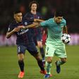 Barcelona forward Luis Suarez (right) in action during the Champions League match against Paris Saint-Germain on February 14, 2017