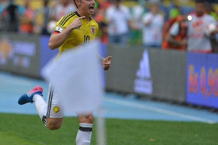 Colombia's midfielder James Rodriguez gave the middle finger to journalists gathered outside the team's practice in Bogota ahead of their World Cup qualifier against Ecuador