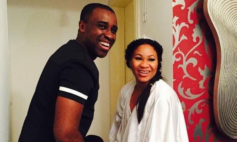 Frank Edoho surprises wife with baby shower