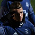Real Madrid forward Cristiano Ronaldo takes part in a training session in Yokohama on December 16, 2016