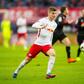 Leipzig striker Timo Werner plays the ball during a Bundesliga match against Cologne in Leipzig on February 25, 2017