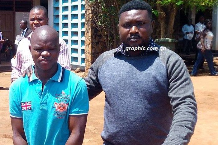Lucas Agboyie (left) has been charged with murder and defilement over the incident which occurred on April 19, 2015 at Ashaiman, near Tema.