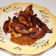 Fried plantain and hot pepper sauce