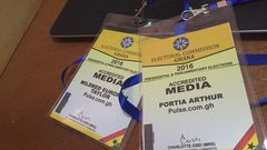 Some of the accreditation tags which were paid for