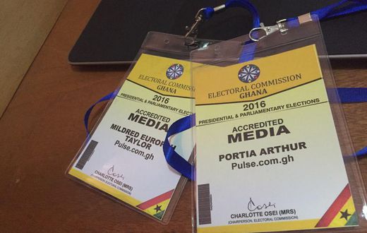 Some of the accreditation tags which were paid for