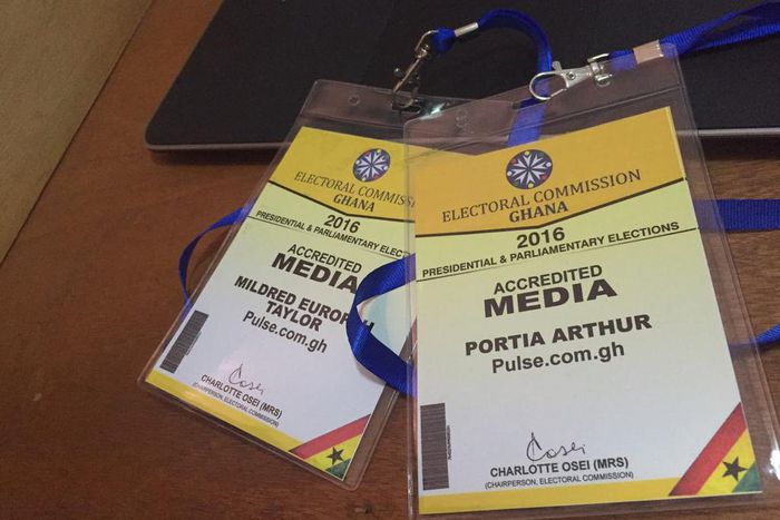 Some of the accreditation tags which were paid for