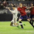 Cristiano Ronaldo (left) suffered a heavy tackle against Osasuna at the weekend