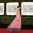 Felicity Jones arrives at the 74th annual Golden Globe Awards, January 8, 2017, at the Beverly Hilton Hotel in Beverly Hills, California